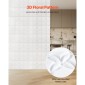 VEVOR 3D πάνελ τοίχου, 33-συσκευασία 11,81 x 11,81 σε PVC μοντέρνας τέχνης μινιμαλιστικά πλακάκια λουλουδιών, 32 τετραγωνικά μέτρα κάλυψης πάνελ τοίχου, εσωτερική διακόσμηση σπιτιού για οροφή, υπνοδωμάτιο, σαλόνι και gaming δωμάτιο, λευκό ματ