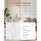 VEVOR 3D πάνελ τοίχου, 33-συσκευασία 11,81 x 11,81 σε PVC μοντέρνας τέχνης μινιμαλιστικά πλακάκια λουλουδιών, 32 τετραγωνικά μέτρα κάλυψης πάνελ τοίχου, εσωτερική διακόσμηση σπιτιού για οροφή, υπνοδωμάτιο, σαλόνι και gaming δωμάτιο, λευκό ματ