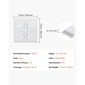 VEVOR 3D πάνελ τοίχου, 33-συσκευασία 11,81 x 11,81 σε PVC μοντέρνας τέχνης μινιμαλιστικά πλακάκια λουλουδιών, 32 τετραγωνικά μέτρα κάλυψης πάνελ τοίχου, εσωτερική διακόσμηση σπιτιού για οροφή, υπνοδωμάτιο, σαλόνι και gaming δωμάτιο, λευκό ματ