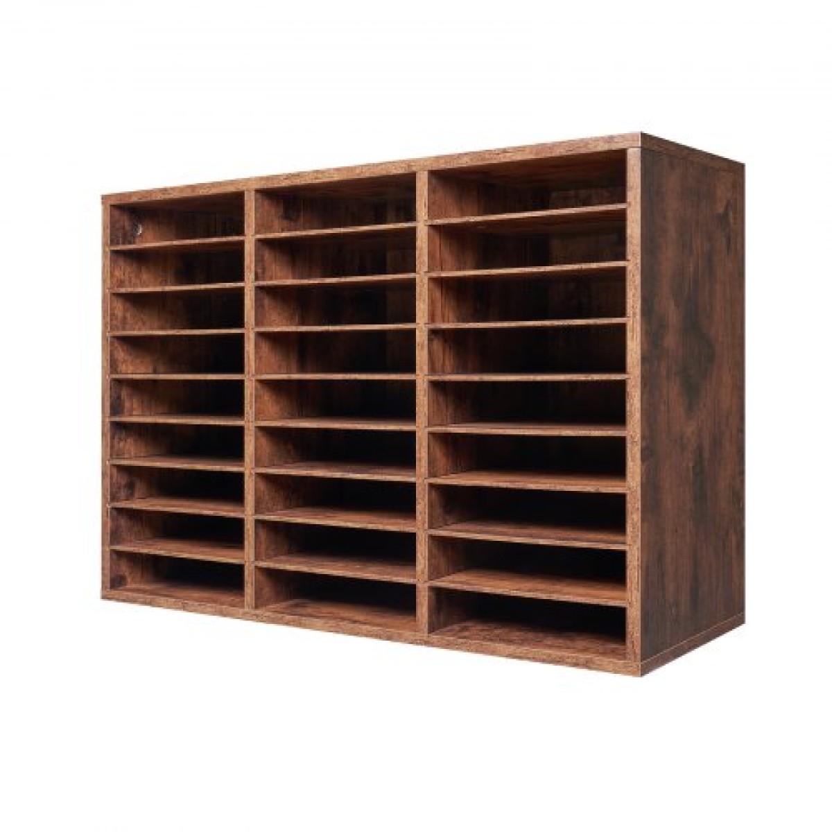 VEVOR Literature Organizer, Γραμματοκιβώτιο γραφείου 27 θέσεων με αφαιρούμενα ράφια, Ξύλινη ταχυδρομική θυρίδα ταξινόμησης Particle Board Office Home Classroom Storage, File Sorter for File, Document, Χαρτί, Σκούρο καφέ