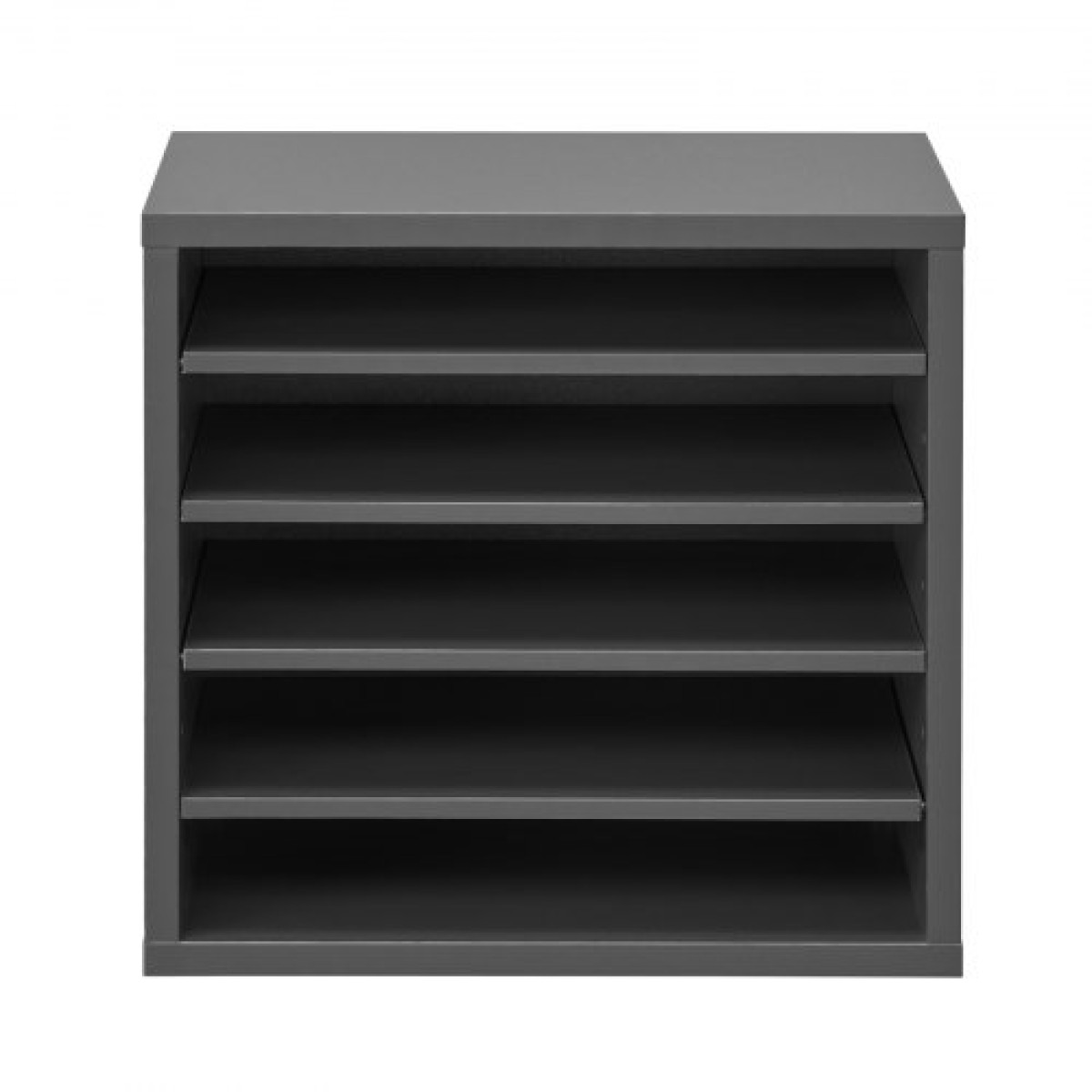 VEVOR Literature Organizer, Γραμματοκιβώτιο γραφείου 5 θέσεων με ρυθμιζόμενα ράφια, Ξύλινη θυρίδα ταξινόμησης μεσαίας πυκνότητας Fiberboard Office Home Classroom Αποθήκευση για αρχεία, έγγραφα, χαρτιά, γκρι