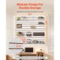 Επένδυση τοίχου VEVOR slat, 4 x 4 ft, MDF Slatwall Garage με αρθρωτή σχεδίαση, Λευκό slat Wall Εύκολη εγκατάσταση, ρυθμιζόμενο πάνελ slatwall με δομή ζεύξης & κοπή DIY, Ταιριάζει για αποθήκευση και οθόνη
