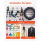 Επένδυση τοίχου VEVOR slat, 4 x 4 ft, MDF Slatwall Garage με αρθρωτή σχεδίαση, Λευκό slat Wall Εύκολη εγκατάσταση, ρυθμιζόμενο πάνελ slatwall με δομή ζεύξης & κοπή DIY, Ταιριάζει για αποθήκευση και οθόνη