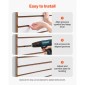 Επένδυση τοίχου VEVOR slat, 4 x 4 ft, MDF Slatwall Garage με αρθρωτή σχεδίαση, Λευκό slat Wall Εύκολη εγκατάσταση, ρυθμιζόμενο πάνελ slatwall με δομή ζεύξης & κοπή DIY, Ταιριάζει για αποθήκευση και οθόνη