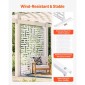 VEVOR Metal Privacy Screen, 47" W x 76" H Εξωτερικές Οθόνες Προστασίας Προσωπικών Δεδομένων 3 πάνελ, Ανεξάρτητο διαχωριστικό εξωτερικού χώρου με βάση, Διακοσμητικός ατσάλινος φράχτης κήπου Privacy για Μπαλκόνι Αίθριο Εσωτερικό Υδρομασάζ Λευκό