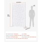 VEVOR Metal Privacy Screen, 47" W x 76" H Εξωτερικές Οθόνες Προστασίας Προσωπικών Δεδομένων 3 πάνελ, Ανεξάρτητο διαχωριστικό εξωτερικού χώρου με βάση, Διακοσμητικός ατσάλινος φράχτης κήπου Privacy για Μπαλκόνι Αίθριο Εσωτερικό Υδρομασάζ Λευκό
