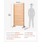 VEVOR Wooden Privacy Screen, 36" W x 76" H Outdoor Privacy Screen, Freestanding Wood Privacy Panel with Stand, Διακοσμητικό Patio Privacy Screen, Outdoor Divider for Balcony Patio Lawn Garden