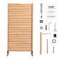 VEVOR Wooden Privacy Screen, 36" W x 76" H Outdoor Privacy Screen, Freestanding Wood Privacy Panel with Stand, Διακοσμητικό Patio Privacy Screen, Outdoor Divider for Balcony Patio Lawn Garden