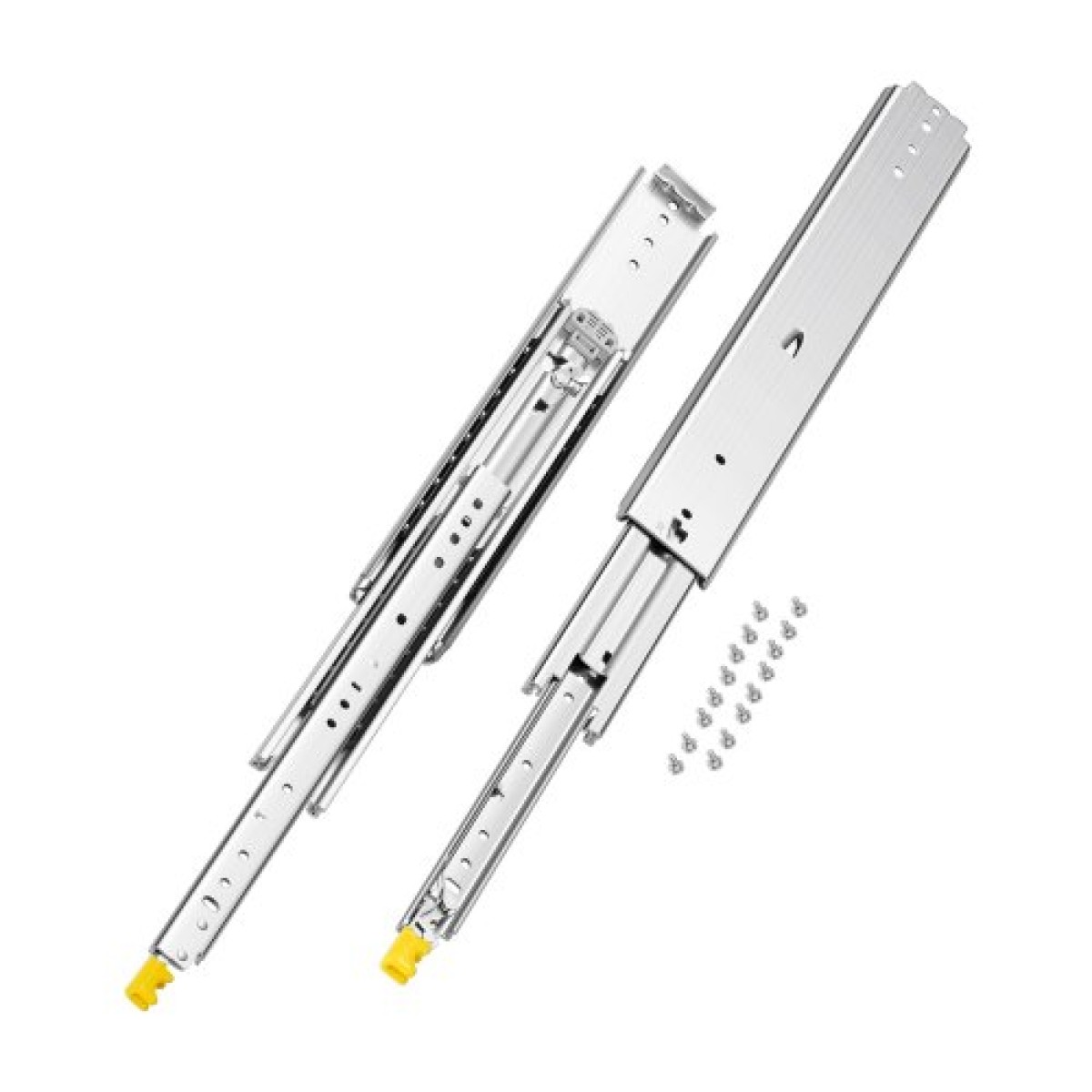 VEVOR 1 Pair Full Extension Slides συρταριών 18 20 22 28 30 32 36 38 40 44 48 52 56 60 in, 500 lbs Χωρητικότητα φορτίου Κλείδωμα συρταριών συρταριών, ρουλεμάν με πλευρική βάση κλειδαριάς Drail
