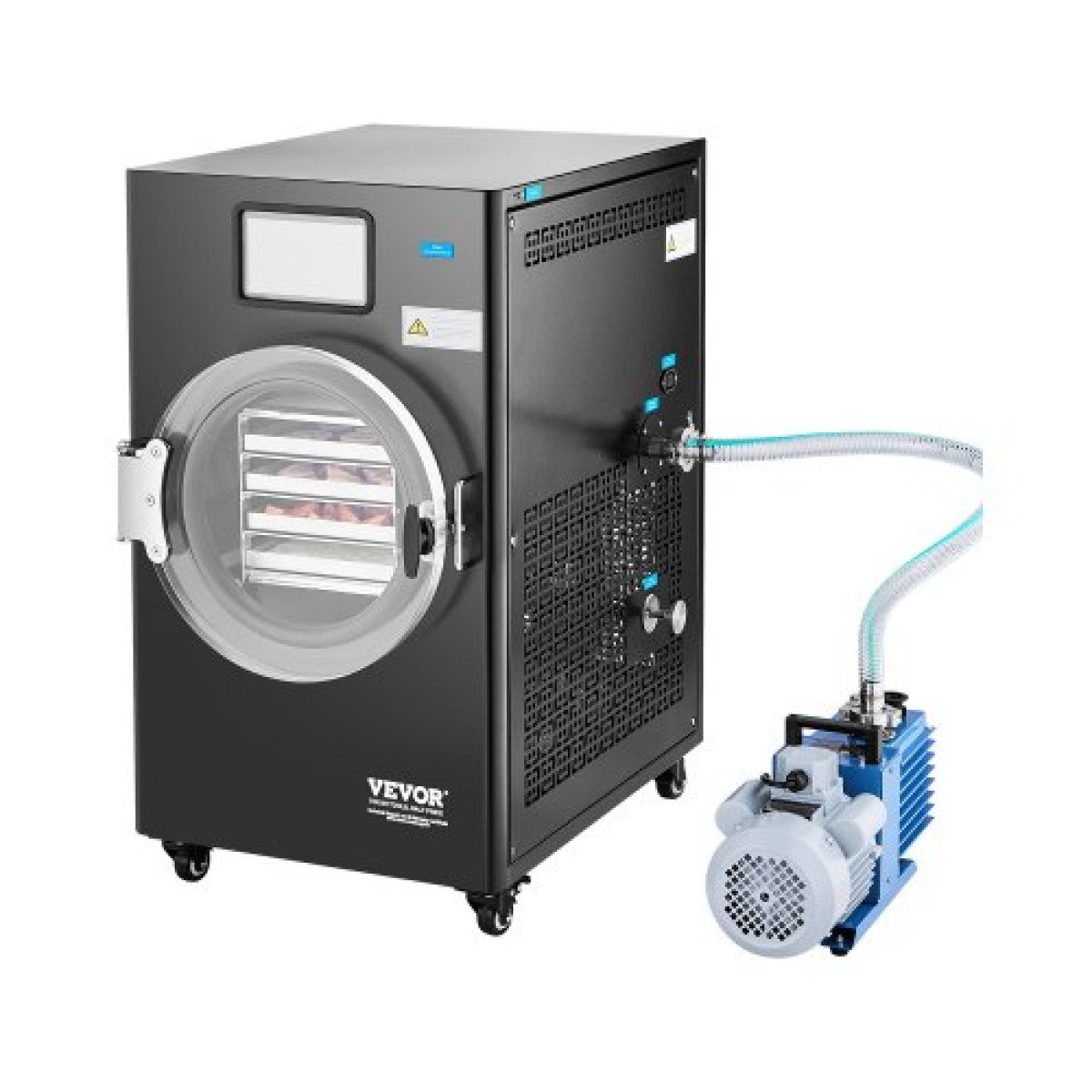 VEVOR Vacuum Freeze Dryer Machine, 8.8-13.2 LBS/Batch Food Freeze Drying Machine με δίσκους 4 στρώσεων, αντλία κενού, ρυθμιζόμενο χρονόμετρο και έλεγχο θερμοκρασίας, για φρούτα λαχανικά κρέας, μαύρο