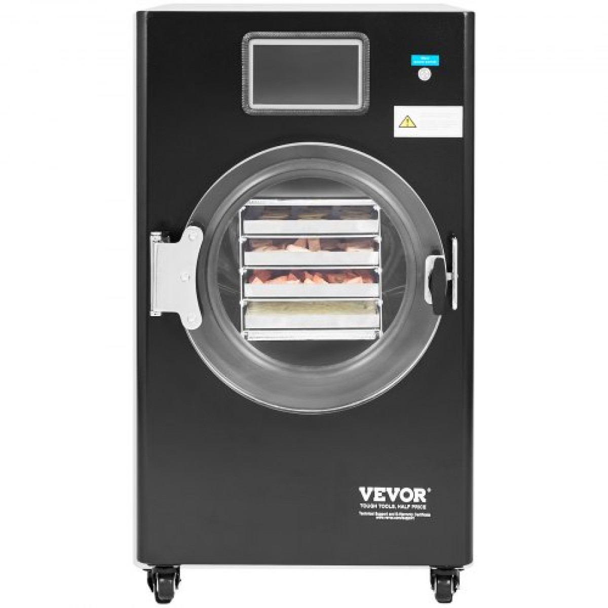 VEVOR Vacuum Freeze Dryer Machine, 8.8-13.2 LBS/Batch Food Freeze Drying Machine με δίσκους 4 στρώσεων, αντλία κενού, ρυθμιζόμενο χρονόμετρο και έλεγχο θερμοκρασίας, για φρούτα λαχανικά κρέας, μαύρο