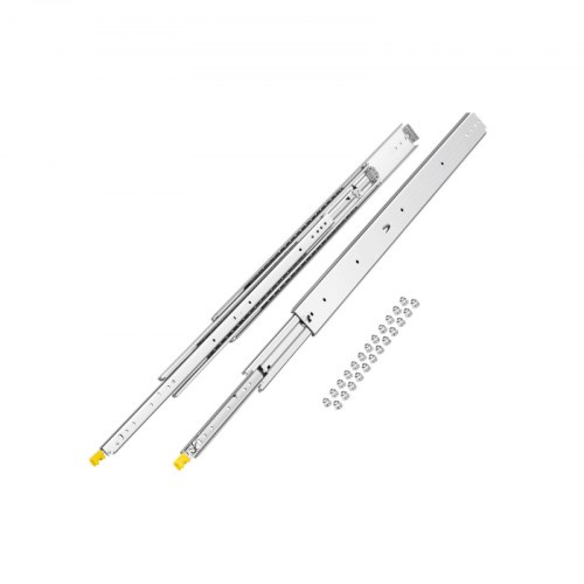 VEVOR 1 Pair Full Extension Slides συρταριών 18 20 22 28 30 32 36 38 40 44 48 52 56 60 in, 500 lbs Χωρητικότητα φορτίου Κλείδωμα συρταριών συρταριών, ρουλεμάν με πλευρική βάση κλειδαριάς Drail