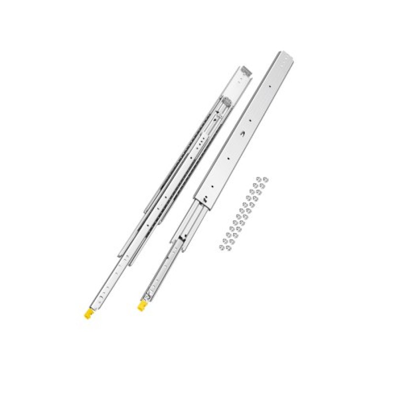 VEVOR 1 Pair Full Extension Slides συρταριών 18 20 22 28 30 32 36 38 40 44 48 52 56 60 in, 500 lbs Χωρητικότητα φορτίου Κλείδωμα συρταριών συρταριών, ρουλεμάν με πλευρική βάση κλειδαριάς Drail