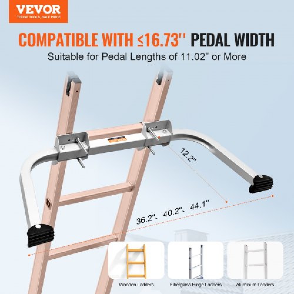 VEVOR Ladder Stabilizer, Extension Ladder Standoff, Heavy Duty Wing Span/Wall Ladder εξαρτήματα για υδρορροή οροφής, εύκολο στη χρήση & ευρεία προσαρμοστικότητα & αντιολισθητικά πόδια από καουτσούκ, 330 lbs Βαθμολογία βάρους