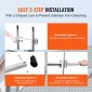 VEVOR Ladder Stabilizer, Extension Ladder Standoff, Heavy Duty Wing Span/Wall Ladder εξαρτήματα για υδρορροή οροφής, εύκολο στη χρήση & ευρεία προσαρμοστικότητα & αντιολισθητικά πόδια από καουτσούκ, 330 lbs Βαθμολογία βάρους