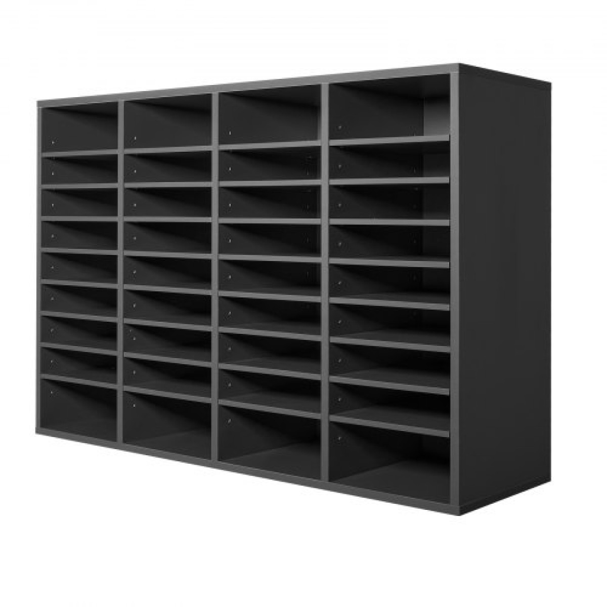 VEVOR Literature Organizer, Ταχυδρομική θυρίδα γραφείου 36 θέσεων με ρυθμιζόμενα ράφια, Ξύλινη ταξινόμηση γραμματοκιβωτίου μεσαίας πυκνότητας Fiberboard Office Home Classroom Αποθήκευση για αρχεία, έγγραφα, χαρτιά, γκρι