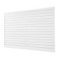 Επένδυση τοίχου VEVOR slat, 8 x 4 ft, PVC πλάκα γκαράζ με αξεσουάρ, λευκή πλάκα τοίχου Εύκολη εγκατάσταση, ρυθμιζόμενο πάνελ πλάκας με δομή ζεύξης & κοπή DIY, Ταιριάζει για αποθήκευση και οθόνη