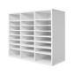 VEVOR Literature Organizer, Γραμματοκιβώτιο γραφείου 24 θέσεων με ρυθμιζόμενα ράφια, Ξύλινη θυρίδα ταξινόμησης μεσαίας πυκνότητας Fiberboard Office Home Classroom Αποθήκευση για αρχεία, έγγραφα, χαρτιά, λευκό