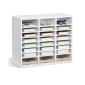 VEVOR Literature Organizer, Γραμματοκιβώτιο γραφείου 24 θέσεων με ρυθμιζόμενα ράφια, Ξύλινη θυρίδα ταξινόμησης μεσαίας πυκνότητας Fiberboard Office Home Classroom Αποθήκευση για αρχεία, έγγραφα, χαρτιά, λευκό