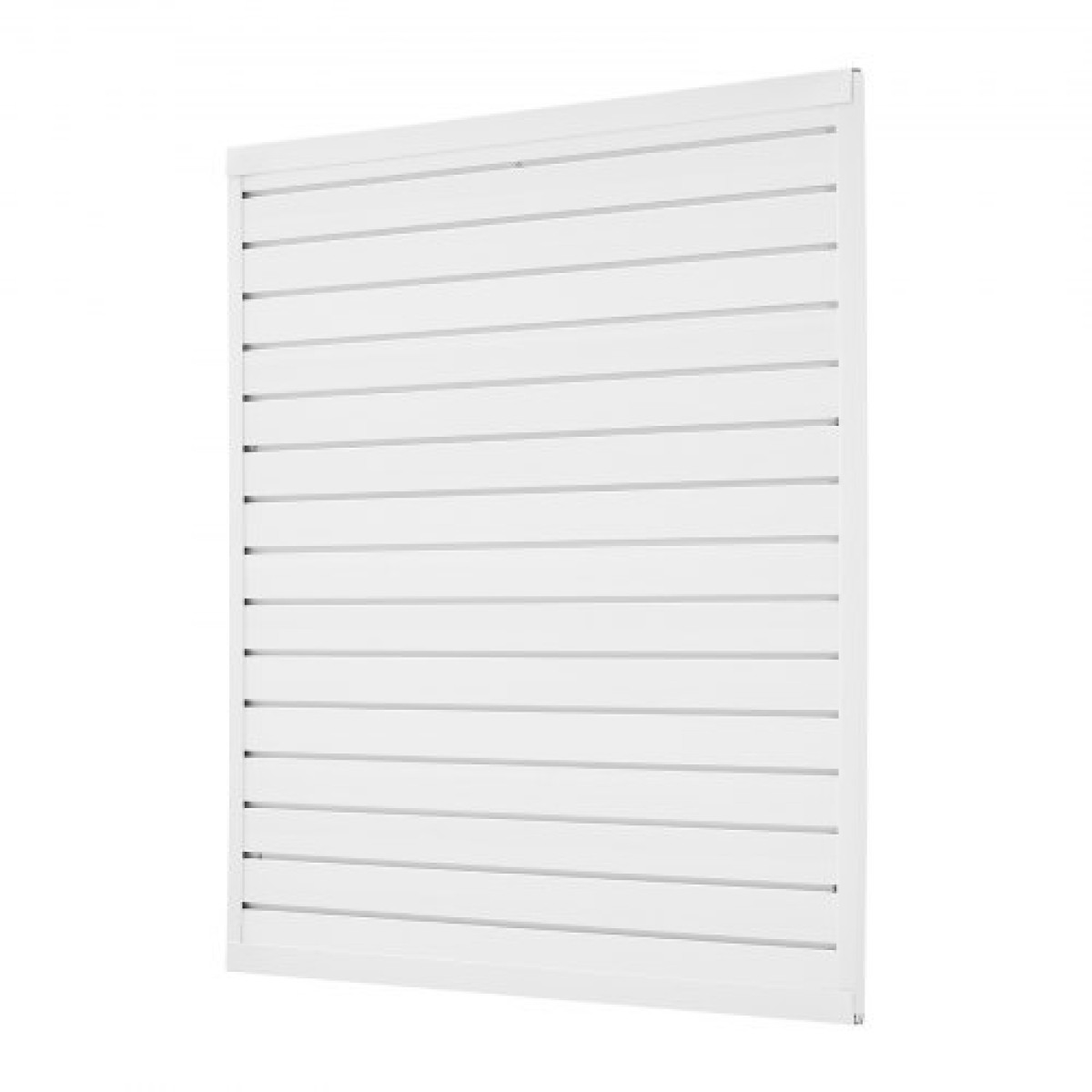 Επένδυση τοίχου VEVOR slat, 4 x 4 ft, PVC γκαράζ με δομοστοιχειωτή σχεδίαση, ρυθμιζόμενο πάνελ τοίχου λευκής πλάκας εύκολα στην εγκατάσταση με δομή ζεύξης & κοπή DIY, Ταιριάζει για αποθήκευση και οθόνη
