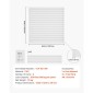 Επένδυση τοίχου VEVOR slat, 4 x 4 ft, PVC γκαράζ με δομοστοιχειωτή σχεδίαση, ρυθμιζόμενο πάνελ τοίχου λευκής πλάκας εύκολα στην εγκατάσταση με δομή ζεύξης & κοπή DIY, Ταιριάζει για αποθήκευση και οθόνη