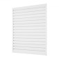 Επένδυση τοίχου VEVOR slat, 4 x 4 ft, PVC γκαράζ με δομοστοιχειωτή σχεδίαση, ρυθμιζόμενο πάνελ τοίχου λευκής πλάκας εύκολα στην εγκατάσταση με δομή ζεύξης & κοπή DIY, Ταιριάζει για αποθήκευση και οθόνη