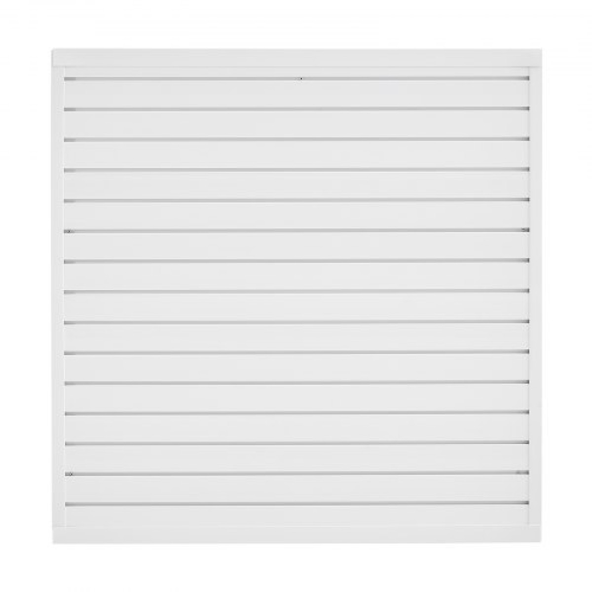 Επένδυση τοίχου VEVOR slat, 4 x 4 ft, PVC γκαράζ με δομοστοιχειωτή σχεδίαση, ρυθμιζόμενο πάνελ τοίχου λευκής πλάκας εύκολα στην εγκατάσταση με δομή ζεύξης & κοπή DIY, Ταιριάζει για αποθήκευση και οθόνη