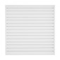 Επένδυση τοίχου VEVOR slat, 4 x 4 ft, PVC γκαράζ με δομοστοιχειωτή σχεδίαση, ρυθμιζόμενο πάνελ τοίχου λευκής πλάκας εύκολα στην εγκατάσταση με δομή ζεύξης & κοπή DIY, Ταιριάζει για αποθήκευση και οθόνη