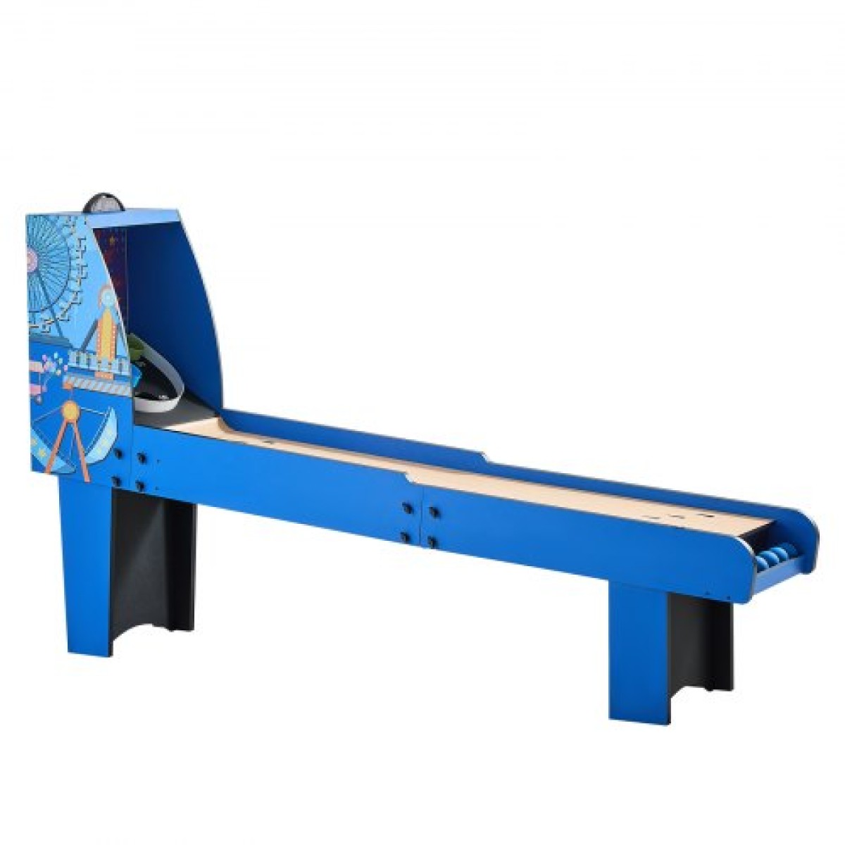 VEVOR 8' Roll and Score Classic Arcade Game Table, Arcade Machine Indoor με Ηλεκτρονικό Σκόρερ, Ήχος, Αυτόματη Επιστροφή Μπάλας για Ενήλικες Παιδιά Οικογενειακή αναψυχή παιχνιδιών Αίθουσα Σε 4 B όλα