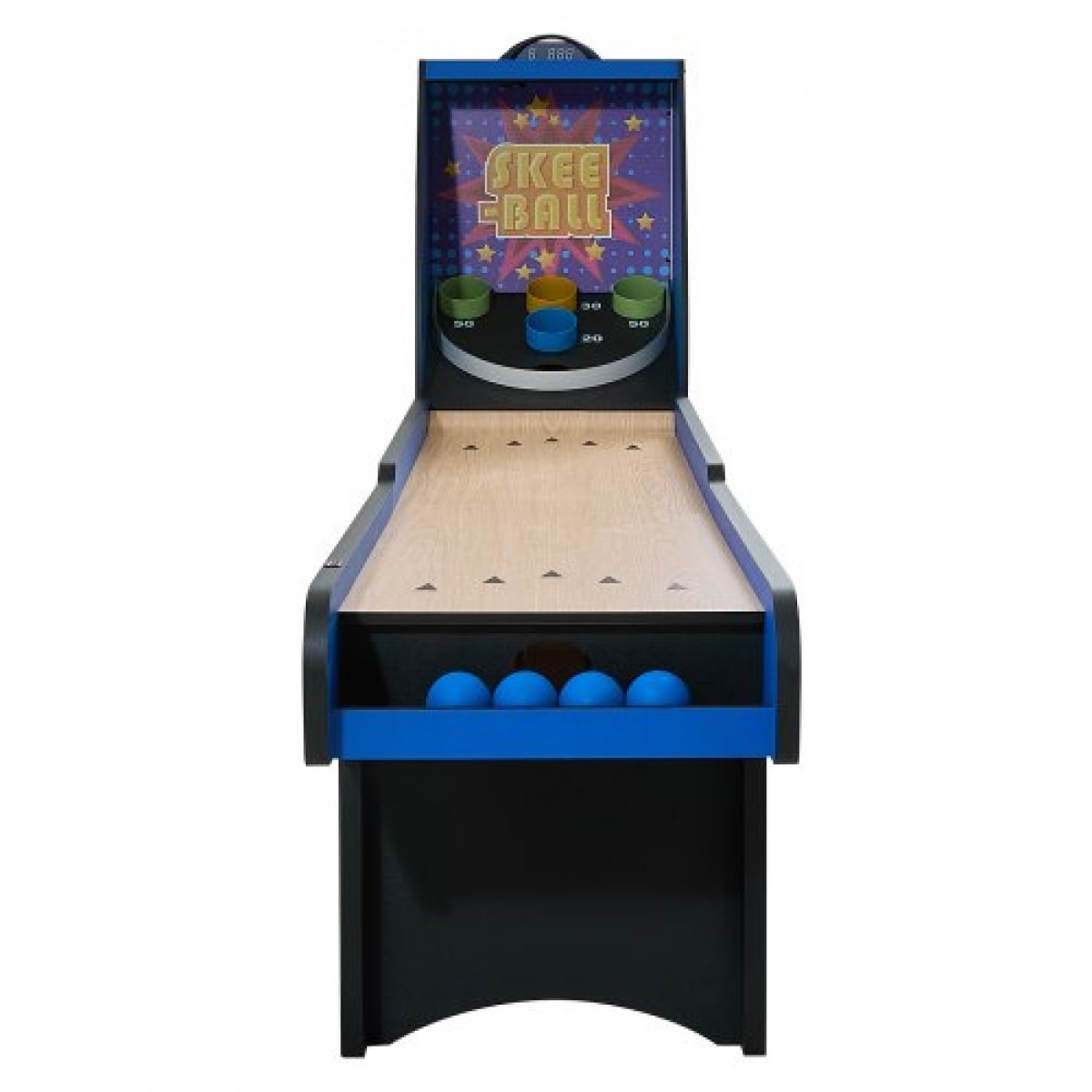 VEVOR 8' Roll and Score Classic Arcade Game Table, Arcade Machine Indoor με Ηλεκτρονικό Σκόρερ, Ήχος, Αυτόματη Επιστροφή Μπάλας για Ενήλικες Παιδιά Οικογενειακή αναψυχή παιχνιδιών Αίθουσα Σε 4 B όλα