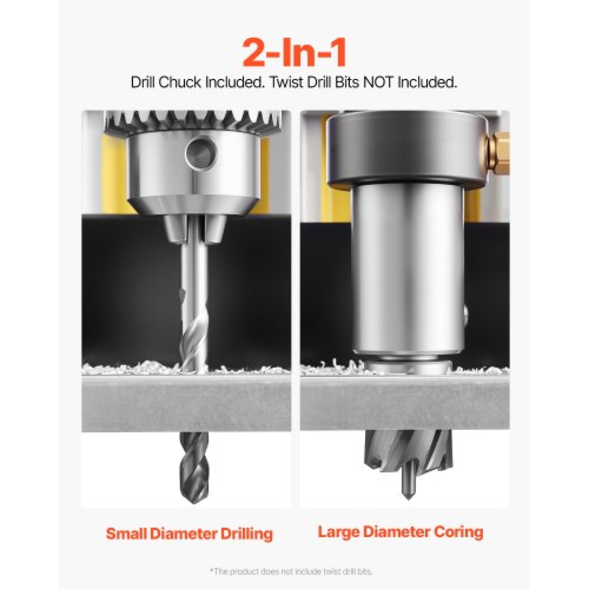 VEVOR Magnetic Drill, 1400W Motor 2 in Boring Diameter, 2922 lbf Portable Electric Mag Drill Press, 0-750 RPM Μεταβλητή ταχύτητα, Μηχανή διάτρησης για μεταλλική επιφάνεια, βιομηχανική και οικιακή βελτίωση
