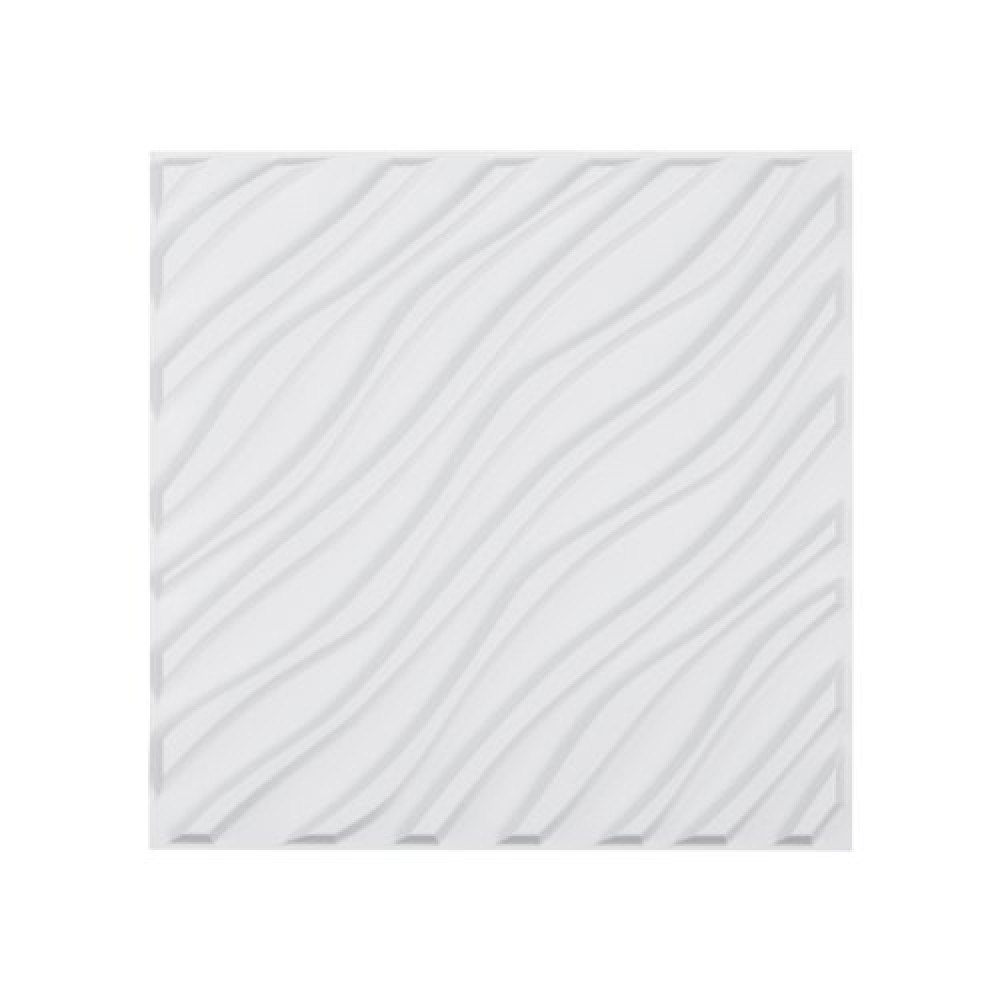 VEVOR 3D Wall Panels 12-Pack 19.7x19.7'' PVC 32 Sq.Ft Coverage Wave Matte White