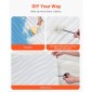 VEVOR 3D πάνελ τοίχου, 12-συσκευασία 19,7 x 19,7 σε PVC πλακάκια μινιμαλιστικών κυμάτων μοντέρνας τέχνης, πάνελ τοίχου κάλυψης 32 τετραγωνικών μέτρων, Εσωτερική διακόσμηση σπιτιού για οροφή, υπνοδωμάτιο, σαλόνι και αίθουσα παιχνιδιών, Λευκό ματ