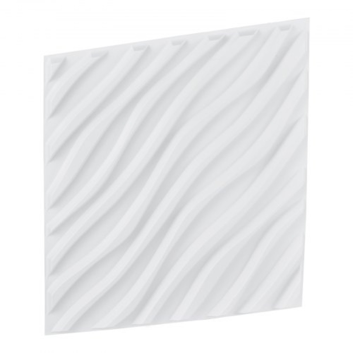 VEVOR 3D πάνελ τοίχου, 12-συσκευασία 19,7 x 19,7 σε PVC πλακάκια μινιμαλιστικών κυμάτων μοντέρνας τέχνης, πάνελ τοίχου κάλυψης 32 τετραγωνικών μέτρων, Εσωτερική διακόσμηση σπιτιού για οροφή, υπνοδωμάτιο, σαλόνι και αίθουσα παιχνιδιών, Λευκό ματ