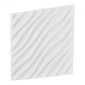 VEVOR 3D πάνελ τοίχου, 12-συσκευασία 19,7 x 19,7 σε PVC πλακάκια μινιμαλιστικών κυμάτων μοντέρνας τέχνης, πάνελ τοίχου κάλυψης 32 τετραγωνικών μέτρων, Εσωτερική διακόσμηση σπιτιού για οροφή, υπνοδωμάτιο, σαλόνι και αίθουσα παιχνιδιών, Λευκό ματ