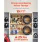 Επένδυση τοίχου VEVOR Slat, 4 x 4 πόδια, MDF Slatwall γκαράζ με αρθρωτή σχεδίαση, ρυθμιζόμενο πάνελ τοίχου από φυσικό πηχάκι εύκολα στην εγκατάσταση με δομή ζεύξης & κοπή DIY, Κατάλληλο για αποθήκευση και οθόνη