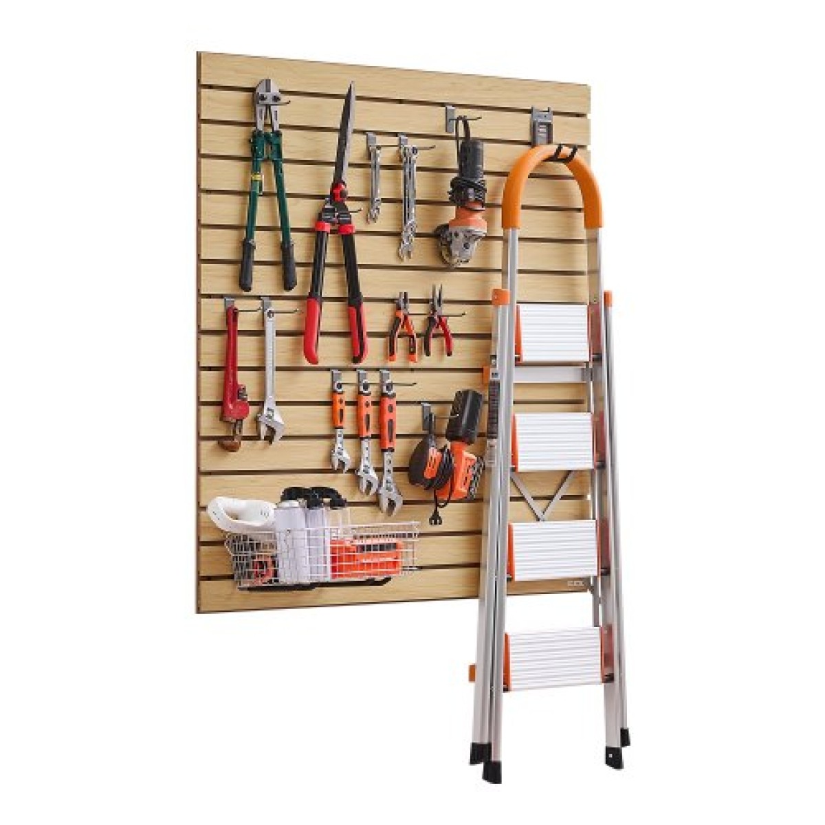Επένδυση τοίχου VEVOR Slat, 4 x 4 πόδια, MDF Slatwall γκαράζ με αρθρωτή σχεδίαση, ρυθμιζόμενο πάνελ τοίχου από φυσικό πηχάκι εύκολα στην εγκατάσταση με δομή ζεύξης & κοπή DIY, Κατάλληλο για αποθήκευση και οθόνη
