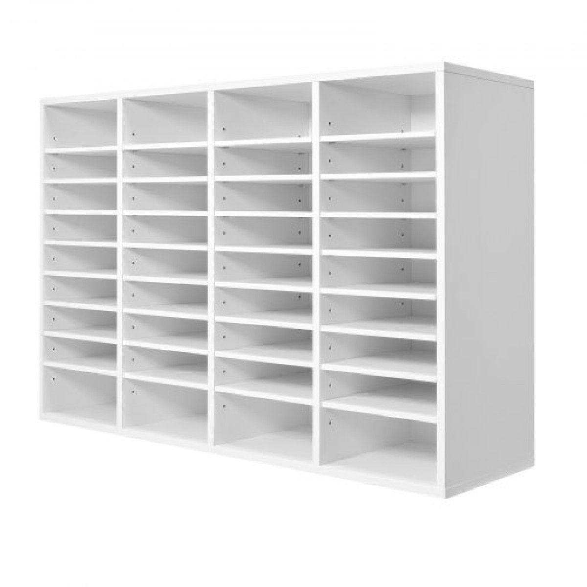 VEVOR Literature Organizer, Γραμματοκιβώτιο γραφείου 36 θέσεων με ρυθμιζόμενα ράφια, Ξύλινη θυρίδα ταξινόμησης μεσαίας πυκνότητας Fiberboard Office Home Classroom Αποθήκευση για αρχεία, έγγραφα, χαρτιά, λευκό