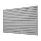 Επένδυση τοίχου VEVOR slat, 8 x 4 ft, PVC γκαράζ με αξεσουάρ, ρυθμιζόμενο πάνελ τοίχου σε γκρι πλάκα Εύκολη στην εγκατάσταση με δομή ζεύξης & κοπή DIY, Ταιριάζει για αποθήκευση και οθόνη