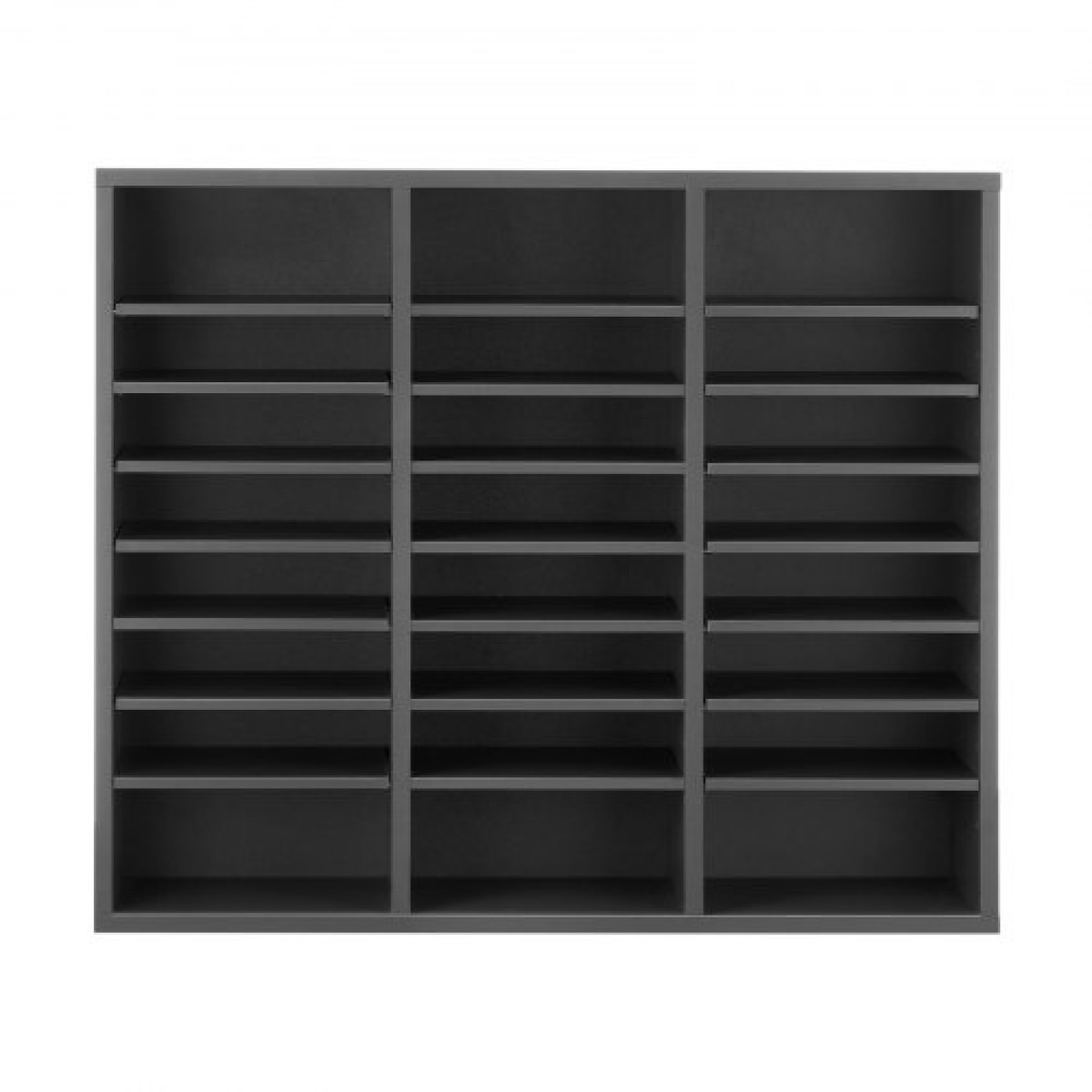 VEVOR Literature Organizer, Ταχυδρομική θυρίδα γραφείου 24 θέσεων με ρυθμιζόμενα ράφια, Ξύλινη ταξινόμηση γραμματοκιβωτίου μεσαίας πυκνότητας Fiberboard Office Home Classroom Αποθήκευση για αρχεία, έγγραφα, χαρτιά, γκρι