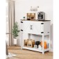 Ντουλάπι καφέ μπαρ VEVOR, 31,5 x 13,8 x 34,6 in Farmhouse Ντουλάπα καφέ-μπαρ με αποθηκευτικό χώρο 3 επιπέδων, Τραπέζι καφέ μπαρ με πόρτες μαγνήτη, ντουλάπι μπουφέ μπουφέ σε μπουφέ αγροικίας για σαλόνι, είσοδος