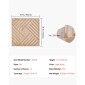 VEVOR 3D πάνελ τοίχου, 12-συσκευασία 19,7 x 19,7 σε PVC μοντέρνας τέχνης μινιμαλιστικά πλακάκια αλατιού, πάνελ τοίχου με κάλυψη 32 τετραγωνικών μέτρων, Εσωτερική διακόσμηση σπιτιού για οροφή, υπνοδωμάτιο, σαλόνι και αίθουσα παιχνιδιών, ανοιχτόχρωμο ξύλο