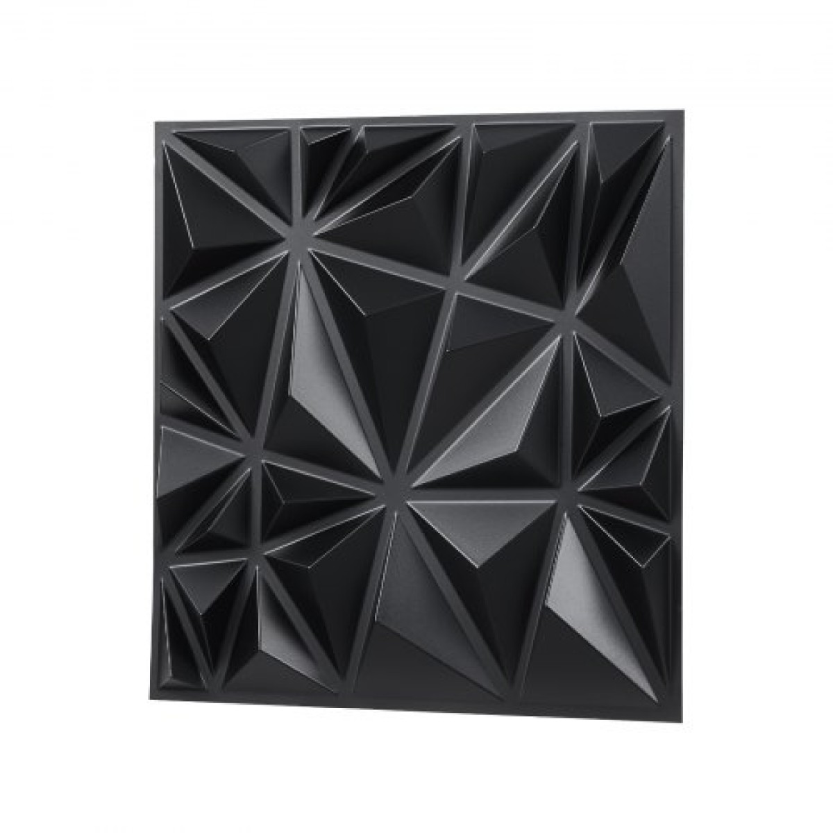 VEVOR 3D πάνελ τοίχου, 33-συσκευασία 11,81 x 11,81 σε PVC μοντέρνας τέχνης μινιμαλιστικά πλακάκια διαμαντιών, 2,97㎡ Κάλυψη πάνελ τοίχου με έμφαση, εσωτερική διακόσμηση σπιτιού για οροφή, υπνοδωμάτιο, σαλόνι και gaming δωμάτιο, ματ μαύρο