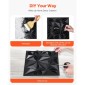 VEVOR 3D πάνελ τοίχου, 33-συσκευασία 11,81 x 11,81 σε PVC μοντέρνας τέχνης μινιμαλιστικά πλακάκια διαμαντιών, 2,97㎡ Κάλυψη πάνελ τοίχου με έμφαση, εσωτερική διακόσμηση σπιτιού για οροφή, υπνοδωμάτιο, σαλόνι και gaming δωμάτιο, ματ μαύρο