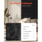 VEVOR 3D πάνελ τοίχου, 33-συσκευασία 11,81 x 11,81 σε PVC μοντέρνας τέχνης μινιμαλιστικά πλακάκια διαμαντιών, 2,97㎡ Κάλυψη πάνελ τοίχου με έμφαση, εσωτερική διακόσμηση σπιτιού για οροφή, υπνοδωμάτιο, σαλόνι και gaming δωμάτιο, ματ μαύρο