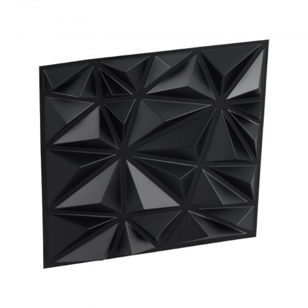VEVOR 3D πάνελ τοίχου, 33-συσκευασία 11,81 x 11,81 σε PVC μοντέρνας τέχνης μινιμαλιστικά πλακάκια διαμαντιών, 2,97㎡ Κάλυψη πάνελ τοίχου με έμφαση, εσωτερική διακόσμηση σπιτιού για οροφή, υπνοδωμάτιο, σαλόνι και gaming δωμάτιο, ματ μαύρο