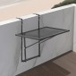 VEVOR Κρεμαστό Τραπέζι Μπαλκονιού, 19 x 24 σε Μεταλλικό Πτυσσόμενο Τραπέζι Μπαλκονιού, Τραπέζι Μπαρ Μπαλκονιού για Κάγκελα, Ρυθμιζόμενο σε 5 Επίπεδα, Τραπέζι σερβιρίσματος από 1" έως 4,7", για Αίθριο & Κατάστρωμα
