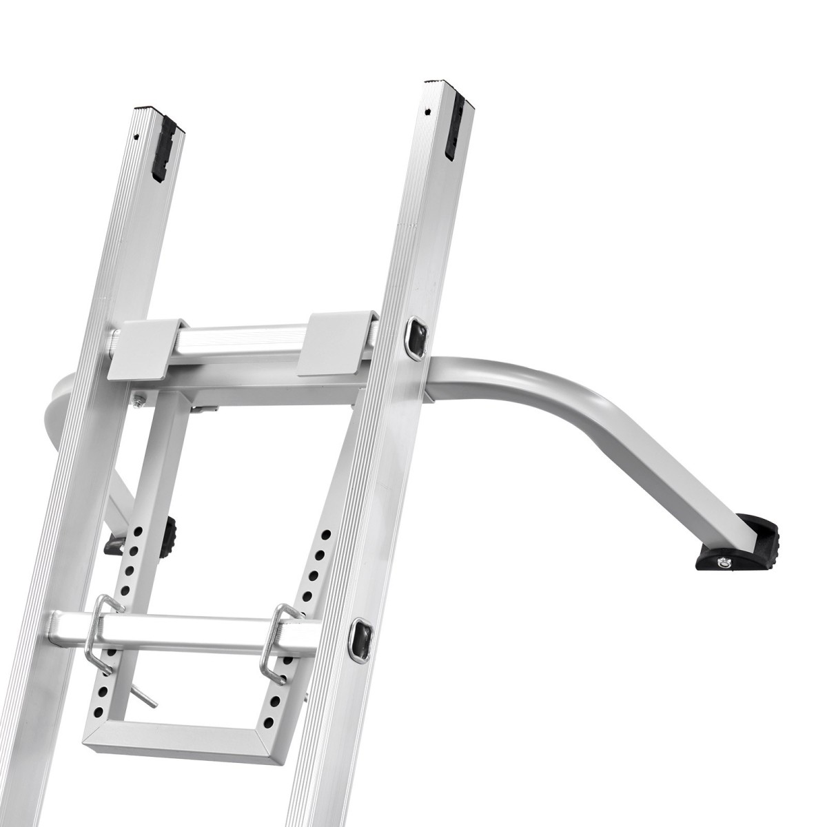 Σταθεροποιητής σκάλας VEVOR, γάντζος οροφής σκάλας από ατσάλι βαρέως τύπου, σταθεροποιητής σκάλας με εξάρτημα επέκτασης πτερυγίων/τοίχων, βραχίονες στήριξης σταθερής σκάλας για υδρορροή οροφής με αντιολισθητικά λαστιχένια πόδια