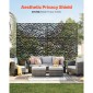 VEVOR Metal Privacy Screen, 47" W x 72" H, Εξωτερικές οθόνες & πάνελ Privacy, Ανεξάρτητο διαχωριστικό εξωτερικού χώρου με βάση, διακοσμητικός φράκτης κήπου με 3 πάνελ, χαλύβδινος φράχτης ιδιωτικότητας για μπαλκόνι Αίθριο Εσωτερικό δωμάτιο Μα