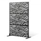 VEVOR Metal Privacy Screen, 47" W x 72" H, Εξωτερικές οθόνες & πάνελ Privacy, Ανεξάρτητο διαχωριστικό εξωτερικού χώρου με βάση, διακοσμητικός φράκτης κήπου με 3 πάνελ, χαλύβδινος φράχτης ιδιωτικότητας για μπαλκόνι Αίθριο Εσωτερικό δωμάτιο Μα